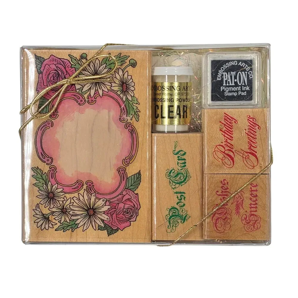 EMBOSSING ARTS COMPANY – VINTAGE 1994 POSTCARD EMBOSSING KIT – COMPLETE NOT USED